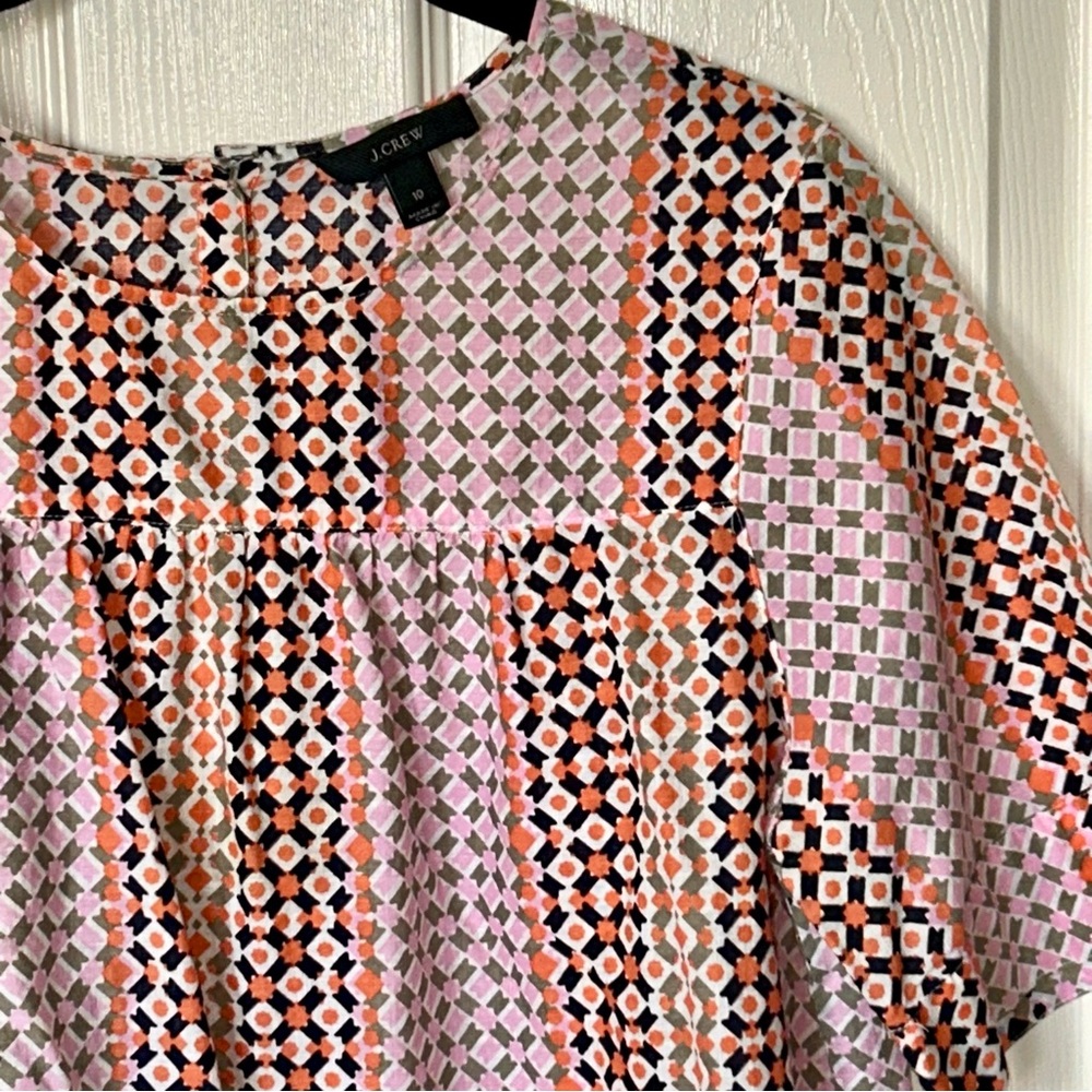 J. Crew Geometric Patterned Blouse - image 6